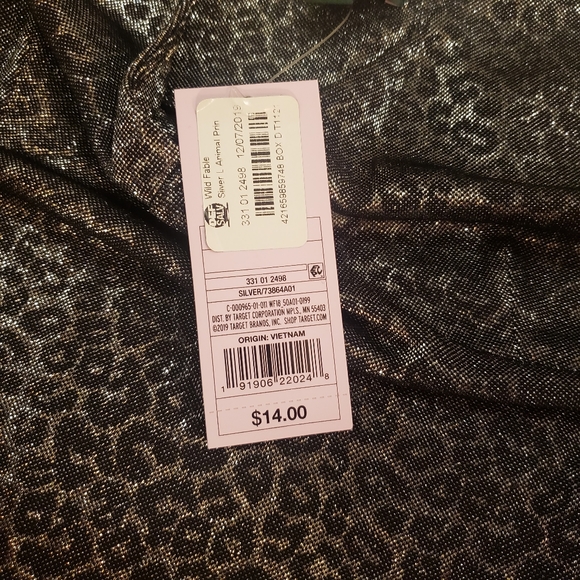 4/$25 🥂 Wild Fable Silver Animal Print Cami - Picture 3 of 4